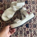 ZARA NWOT Flat Leather Sandal With Buckle Size 12 Photo 2