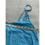 Elan  Strappy Gauze Deep V-Back Swim Cover Up Slip Dress Blue Size XS Photo 6