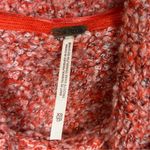 Free People  BFF cropped oversized slouchy open knit orange sweater SZ. XS Photo 8