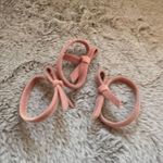 3 pack pink velvet hair ties Photo 2