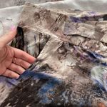 Myne Ashley Ann Silky Abstract Print Psychedelic Shorts with Pockets, size L Photo 2