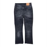 J.Crew  9” Billie Demi Boot Crop Jeans Black Gray Button Fly Raw Hem Women’s 26P Photo 2