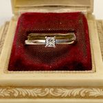Ladies 14k Princess Cut Diamond Ring Sz 8 White Gold 1/5 LSC Keepsake Engagement Photo 0