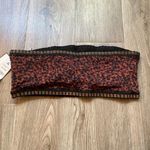 Platinum by Solange Ferrarini Cheetah Print Bandeau Bikini Top Size D NWT Brown Photo 4