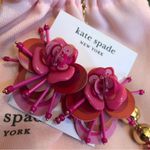 Kate Spade Gold Vibrant Life Pink Bead Sequin Flower Statement Set Photo 3