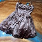 NWT Klesis Boutique brand Velvet Shorts romper Bubble Hem size medium Brown Photo 0