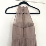 Amsale Aliki G98U Tulle Maxi Dress Formal Evening Gown Party Bridesmaid Size 2 Tan Photo 8