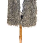 matty m Women’s Vest Faux Fur Sleeveless Open Vest Tan Size XS Photo 4