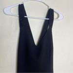 Donna Morgan Black Beaded Mini Formal Dress Size 6 Photo 2