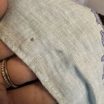 J. McLaughlin  Redondo Blue 100% Linen Poncho Caftan Mandala Medium/Large M L Photo 5