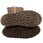 UGG  Australia Classic Cardy Boot Sheepskin Knit Tan Buttons Women's Size 6 Photo 2