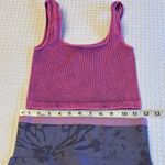 Free People New SET!  Movement Purple Happiness Runs Crop Top & Leggings Set Photo 13