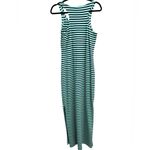 STS Sail to Sable Teal Navy Striped Maxi Tank Dress Scoop Neck Sleeveless Sz XS Blue Photo 1