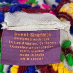 Sweet Sinammon Multicolor Floral Paisley Yarn Embroidered Blouse Top Small Pink Photo 5