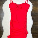 Tiger Mist Red Millie Ruched Mini Dress Photo 1