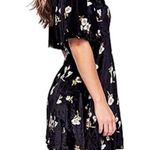 Free People  Be My Baby Luxe Velvet Floral Mock Neck Vintage Mini Dress Size 2/XS Photo 1