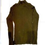 Clifford & Wills 💯 cotton military green mock neck ribbed turtleneck.Size Small Photo 0