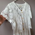 Kings Road NWT Women’s White Maxi Summer‎ Dress with Crochet Cardigan Size M Size M Photo 3