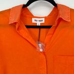 Day+Moon Sunburst Orange Short Sleeve Quiet Luxury Tunic Shift Mini Dress Small Photo 2