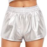 Silver Metallic Shorts Photo 0