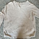 Aerie  Oversized Tan Cotton V Neck Sweater Size Large Photo 4