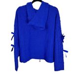 Lisa Says Gah Shelby Lace Embroidered Bow Hooded Cable Knit Zip Sweater Sz S NWT Photo 9