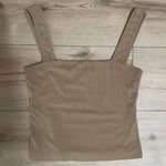 Lovers + Friends Sol Top Small Taupe Ribbed Lined Photo 0