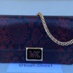 Michael Kors Merlot Sonia Medium Snake Print Shoulder Bag Photo 4