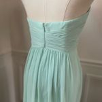 David's Bridal David’s Bridal Mint Green Strapless Formal Gown Bridesmaid Dress Flowy Chiffon 8 Photo 4