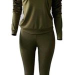 TURTLE neck Ruched sleeve pants set. Royal blue. Medium Blue Photo 1