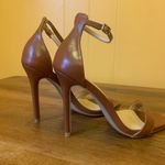 Lulu's Lynnie High Heels 6 Cognac Brown Square Toe Ankle Strap Stilettos Sandles Photo 5