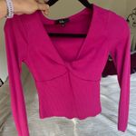 Lulus  Ribbed Long Sleeve Pink Top Photo 0