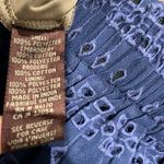 Anthropologie Ranna Gill Eyelet Romper Blue Ruffle Photo 7