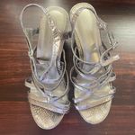 Solanz Metallic Strappy Wedge Sandals  Photo 1