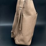 ALL SAINTS Taupe Mink Gray Pebbled Leather Mast Tote Bag Photo 2