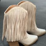 Nude fringe cowboy boot Tan Size 5.5 Photo 5