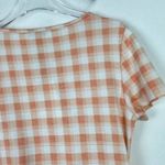 Stitch Fix NWT 41 Hawthorn Brigitte Knit Dress Peach Gingham Size Small S NEW Photo 8