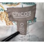 Chico's  WOMEN'S SIZE 0 ANKLE LENGTH STRETCH WHITE FLORAL PANTS WITH POCKETS Photo 7