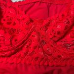 Escante Lingerie Top Womens Large Red Lace Garter Straps Suspender Adjustable Photo 10