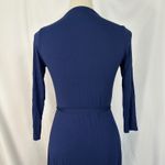 Lulus  Garden District Wrap Maxi Dress 3/4 Sleeve Casual‎ Elegant Navy Blue Small Photo 6
