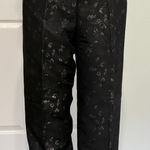 Alfani  Woman Black Pant with Hint of Golden Flower Print 16W Photo 0