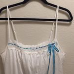 Rhonda Shear White Lace Nightgown With Blue Bow. NWOT Size L Photo 1