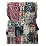 Earthbound Boho Flare Patchwork Mini Sundress Size Large Festival Cottagecore Tan Photo 3