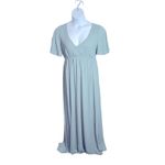 Show Me Your Mumu  Emily Empire Maxi Dress L Silver Sage NWT Formal Photo 5
