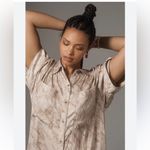 Anthropologie  Pilcro Short-Sleeve Silky Surf Shirt Dress Stripe Size XXS Photo 1