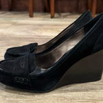 Coach  Black Suede Wedge Heels | Women’s Slip-On Wedges | Size 8.5 Photo 0
