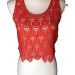 Rainbow Sandals Rainbow Shops Floral Crochet Sleeveless Crop Tank Top Photo 16