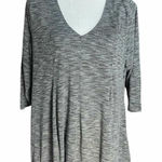 Old Navy Womens  Gray Heathered Maternity V Neck 3/4 Sleeve Tunic Top - Sz XL Photo 0