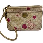 Coach Coated Canvas Signature Floral Wristlet Photo 0