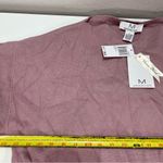 Magaschoni  Cinder Rose Mauve Crew Neck Sweater Women L Bishop Sleeve Viscose NWT Photo 3